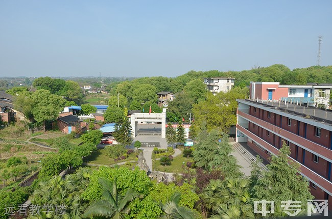 自贡市电子信息职业技术学校远看教学楼