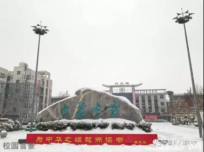 大荔县大荔中学[普高]校园雪景