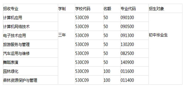 绥江县职业高级中学招生专业