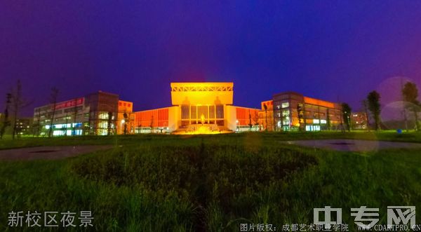 成都艺术职业学院(西翔学院)-新校区夜景