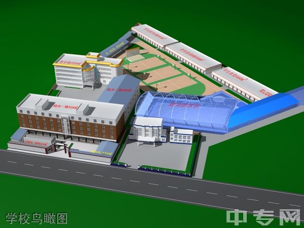 乐山市欣欣艺术职业学校-学校鸟瞰图