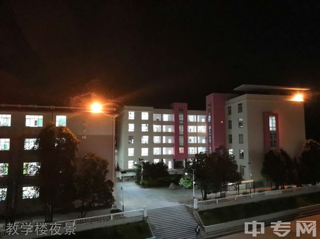 四川省普格县中学[普高]-教学楼夜景