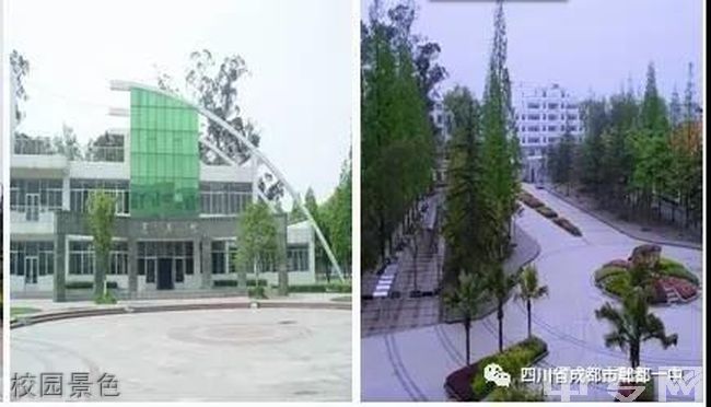四川省成都市郫都区第一中学校园景色