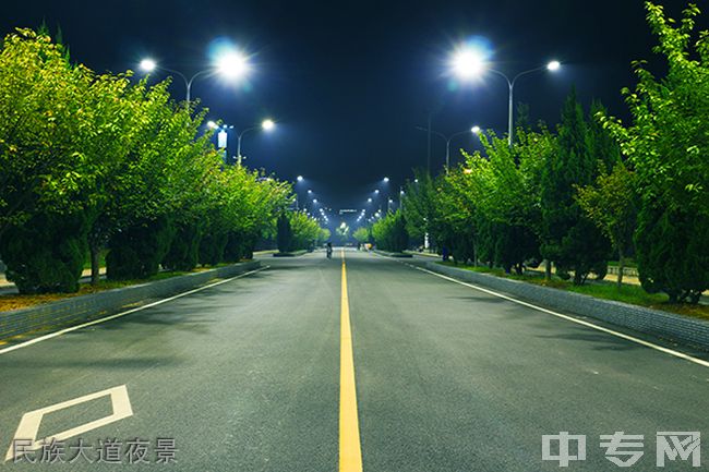 黔南民族师范学院继续教育学院民族大道夜景