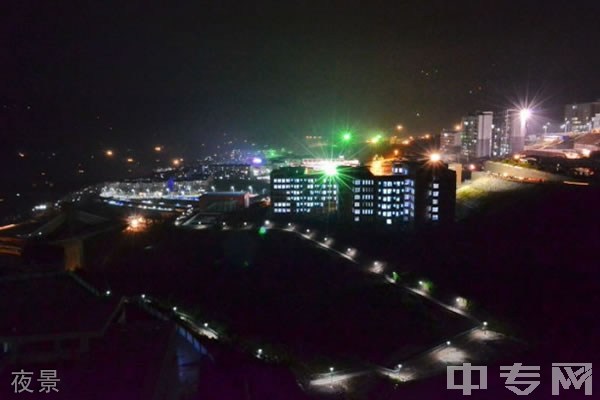绥江第一中学夜景