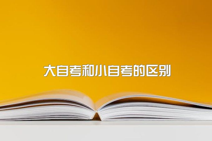 2023年大自考和小自考的区别