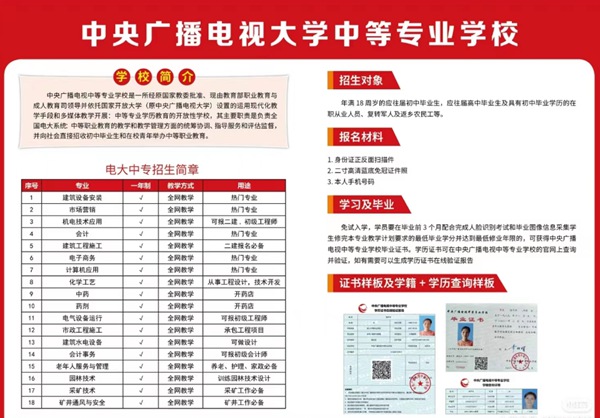 鄂州市电大中专报名（成人中专）|官方报名指南+报名入口