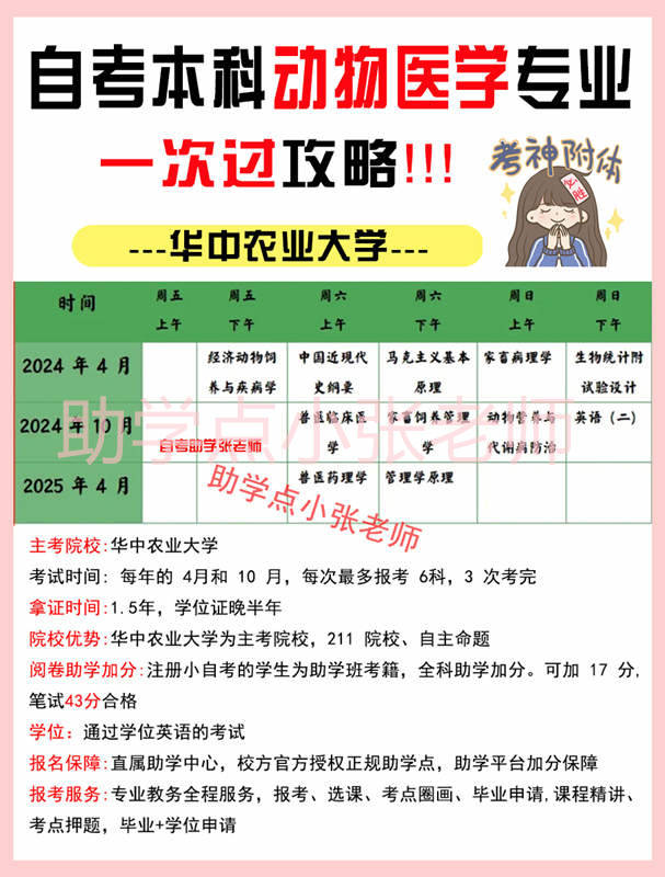 动物医学小自考本科湖北官方助学点在哪里？（报名指南+官方报名入口）