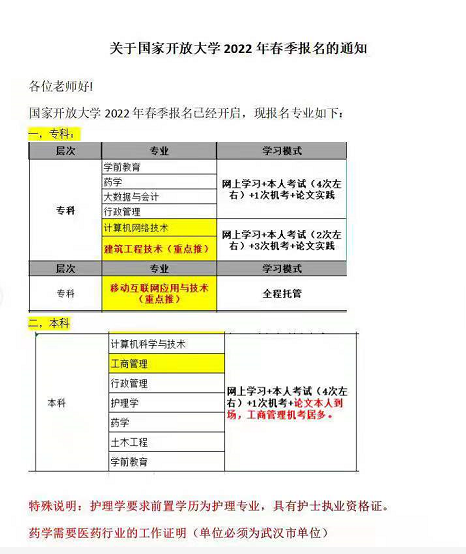 武汉青山电大什么时候开始报名？报名截止时间是什么时候？