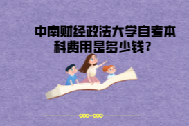 北京报考中南财经政法大学自考本科/专升本/专套本需要多少钱？