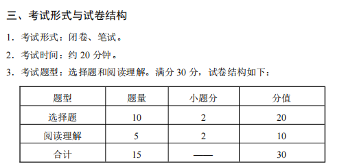 考试形式与结构